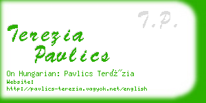 terezia pavlics business card